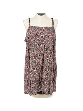 Torrid 2 Mini Challis Sundress Womens 18-20 Black Multi Side Pockets Lightweight